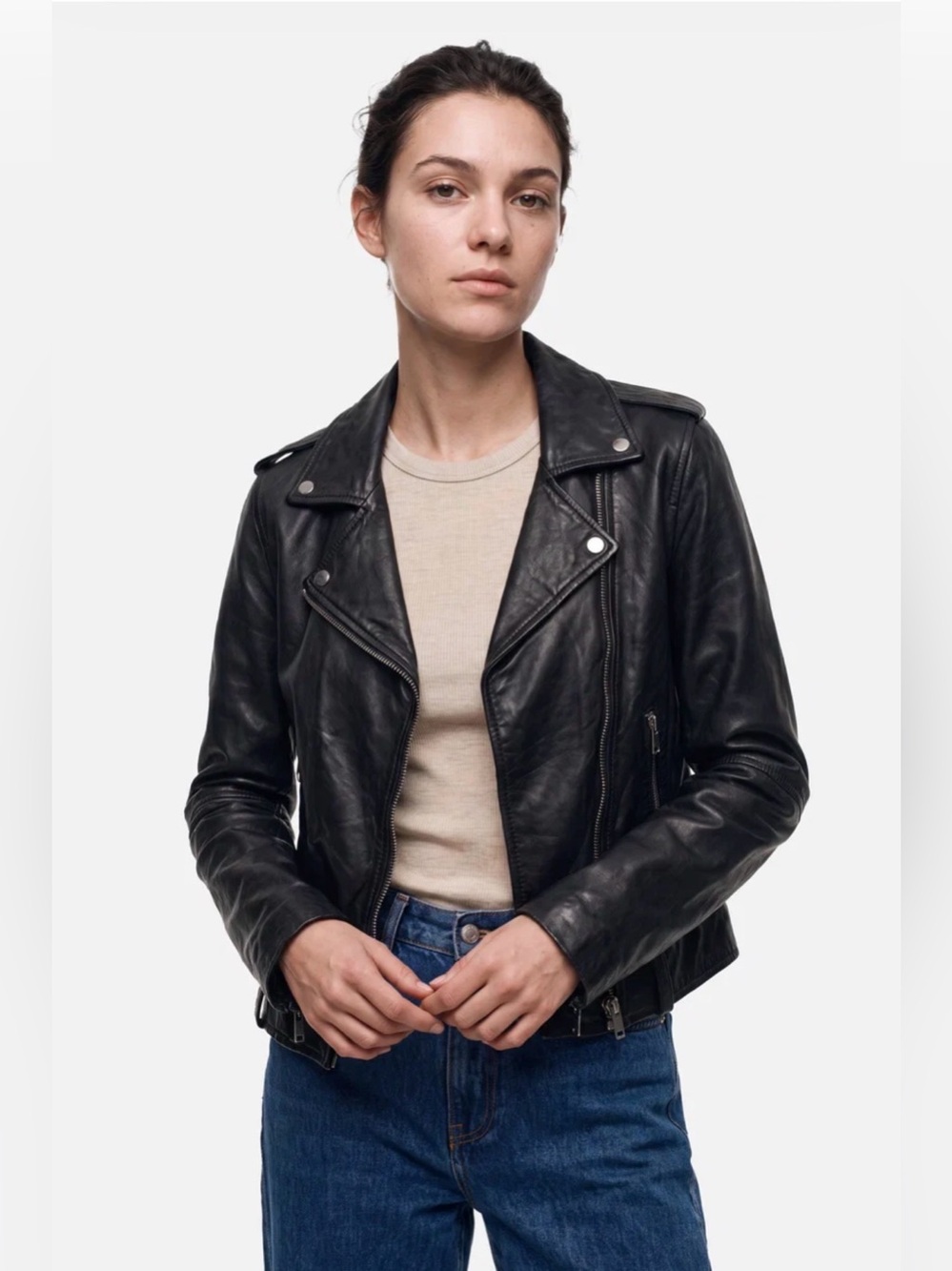 Bod & Christensen Morgan-NP Black 100% Leather Jacket S